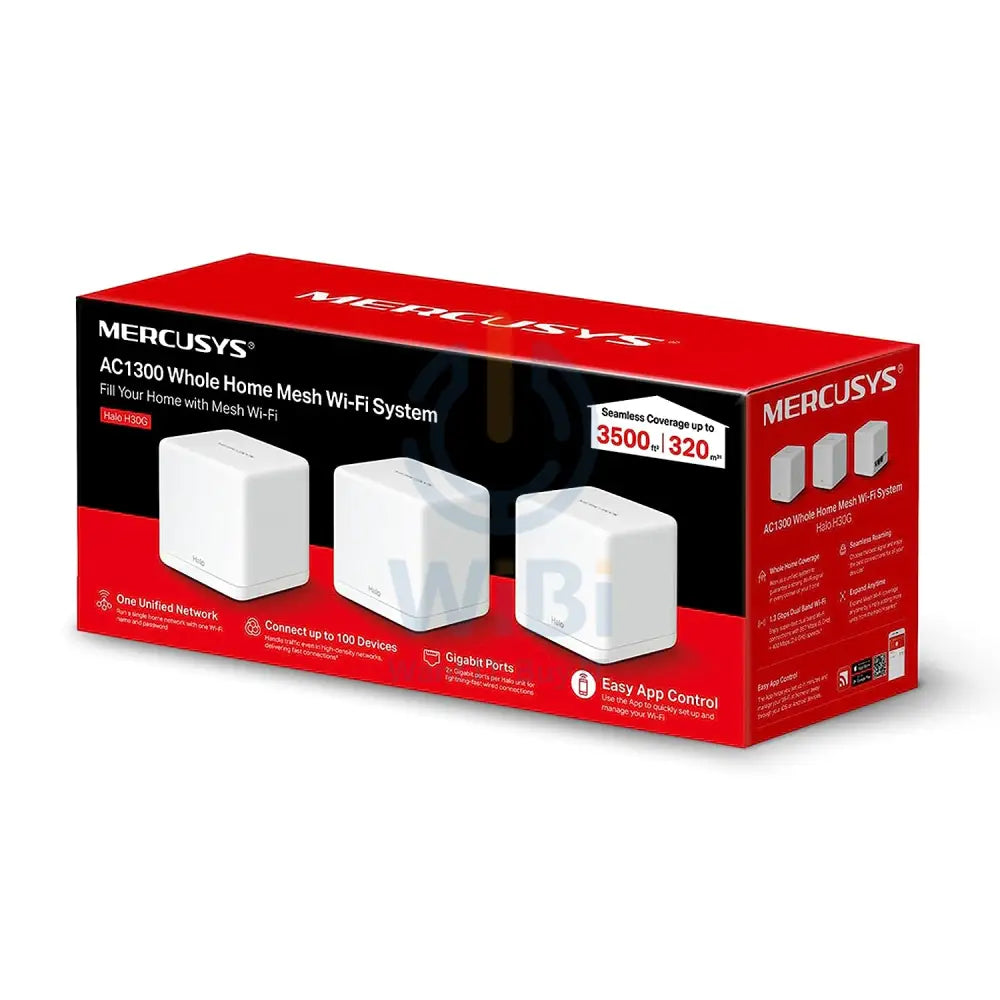 Mercusys H80X AX3000 Whole Home Mesh Wi-Fi 6 System - 2.4 GHz 5 GHz / White Networking Products > Wireless Access Point