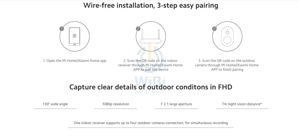Mi Wireless Outdoor Security Camera 1080P - 5700mAh / White Cameras > Security Cameras > Offer Zone