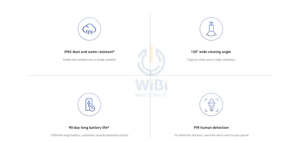 Mi Wireless Outdoor Security Camera 1080P - 5700mAh / White Cameras > Security Cameras > Offer Zone