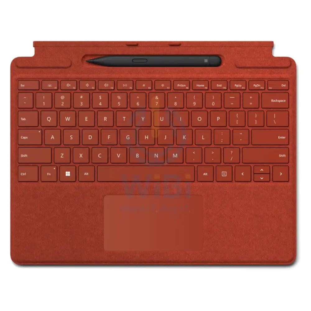 Microsoft Surface Pro Signature Keyboard with Slim Pen 2 - Magnetic / Arabic/English / Poppy Red - Keyboard Accessories