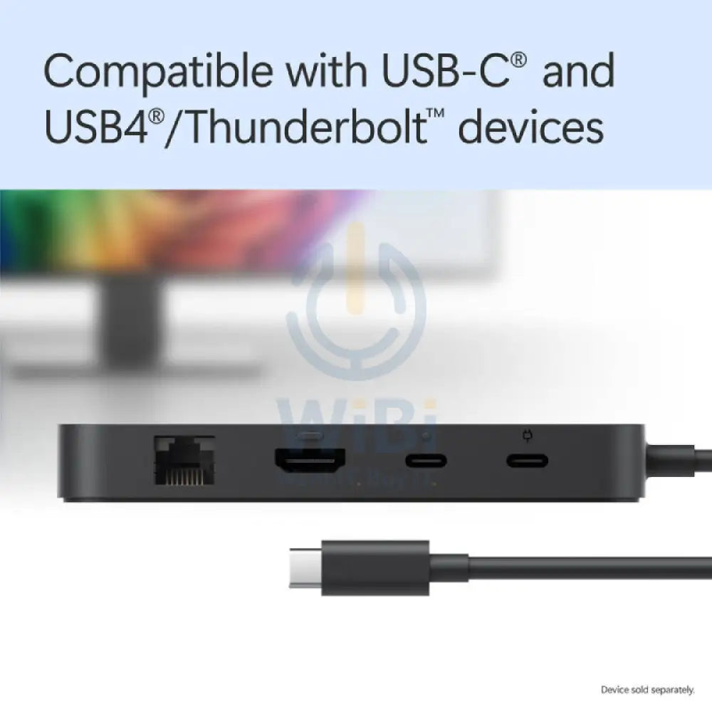 Microsoft Surface USB4 Dock - USB Type-C / USB-A 3.2 Gen 2 / HDMI 2.1 / Gigabit Ethernet - Black Accessories > Docking