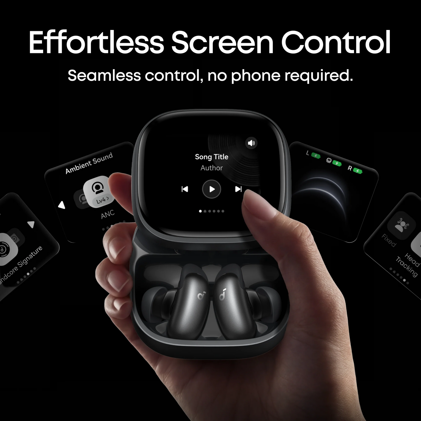 Soundcore Liberty 5 Pro Max Earbuds with AI Note-Taker Smart Case - Bluetooth / Midnight Black