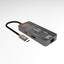 Mowsil 6-in-1 USB-C Hub Docking Station - 4K HDMI / 100W USB-C PD / RJ45 / 2×USB 3.0 / Transparent