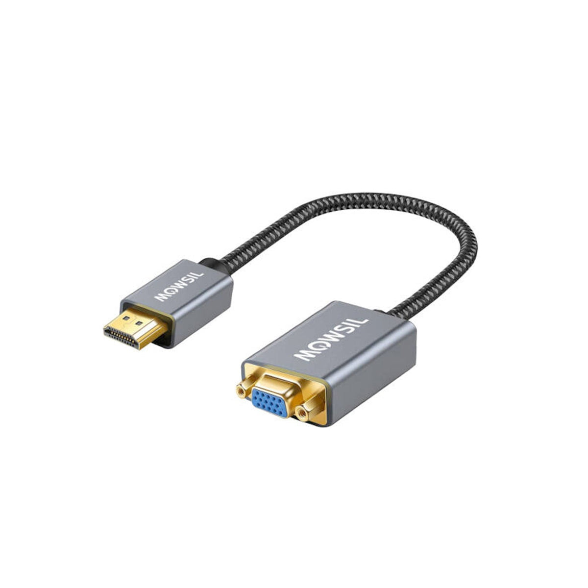 محول HDMI إلى VGA من موصيل، بدقة 1080p، باللون الرمادي