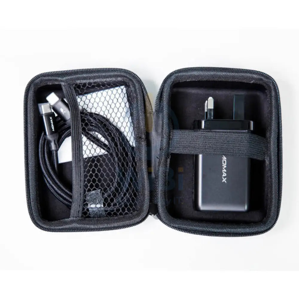 Momax Fast Pro Gan Charger Kit with Lightning Cable – Black Accessories > Power Adapters