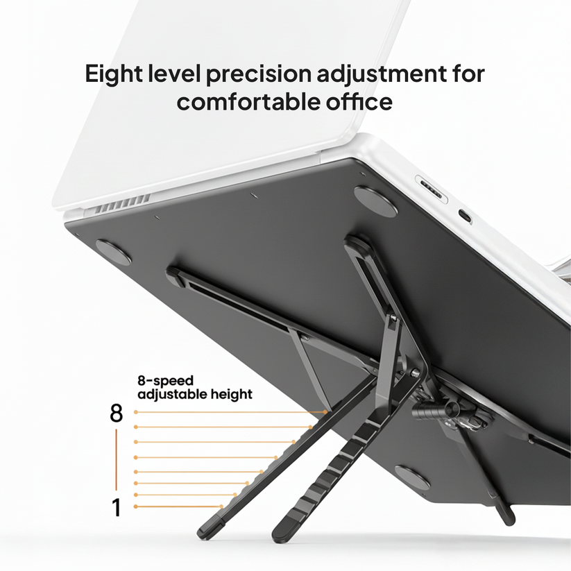 Mowsil 3-in-1 Magnetic Universal Laptop, Tablet & Phone Stand - Grey