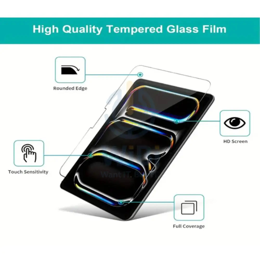 Apple Tempered-Glass Screen Protector - Apple iPad Pro 13-inch / Clear Accessories > Mobiles & Tablets > Tablets >