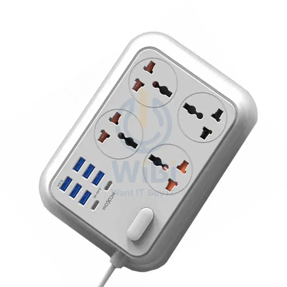 MOXOM 4 Anti-Static Power Socket - 4 Socket / USB-C / White Accessories > Power > Power Protection > Surge Protector