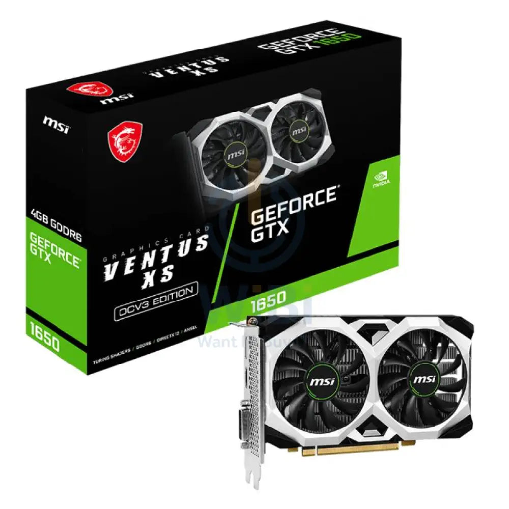 MSI GeForce GTX 1650 D6 VENTUS XS Graphics Card - 4GB / GDDR6 / 128-bit / PCI 3.0 / HDMI 2.0 / DisplayPort 1.4