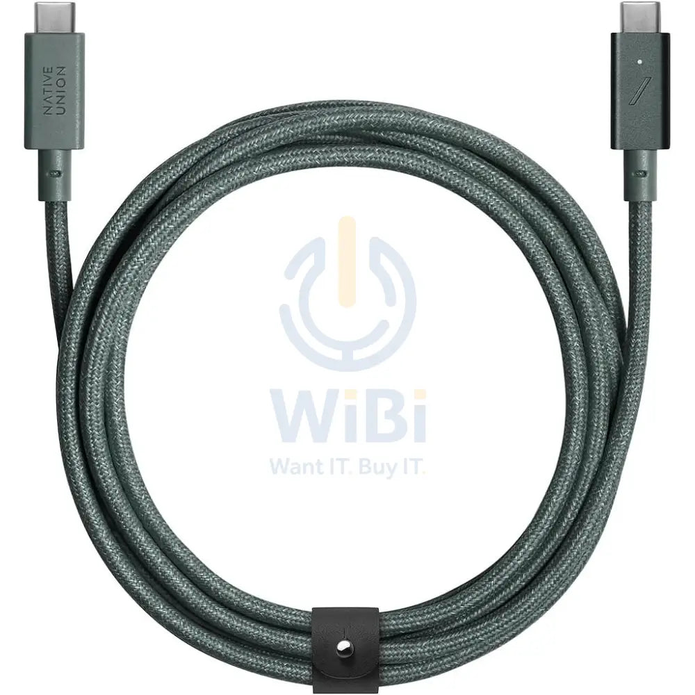 Native Union Belt Cable Pro 240W (USB-C to USB-C) - Slate Green Accessories > Cables & Converters > Cables