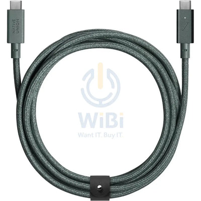 Native Union Belt Cable Pro 240W (USB-C to USB-C) - Slate Green Accessories > Cables & Converters > Cables