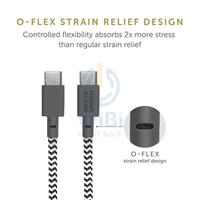 Native Union Belt Cable Type C-C 1.2M - Slate Green Accessories > Cables & Converters > Cables