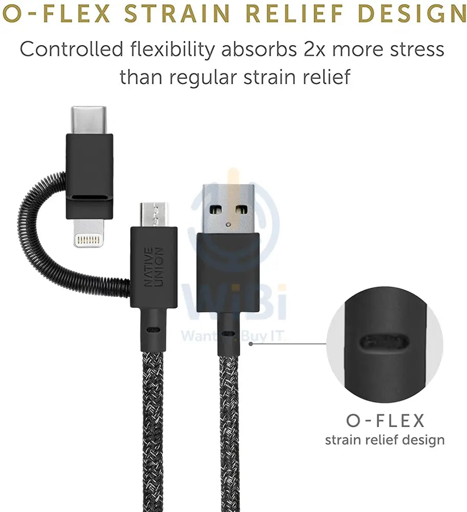 Native Union Belt Cable Universal 2M - Cosmos Black Accessories > Cables & Converters > Cables