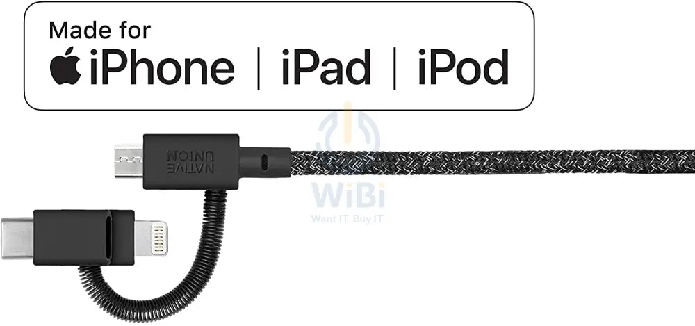 Native Union Belt Cable Universal 2M - Cosmos Black Accessories > Cables & Converters > Cables