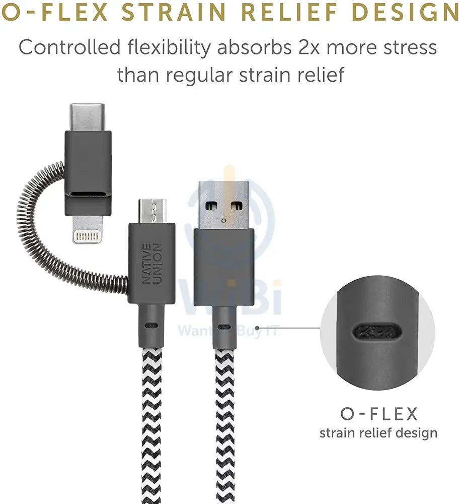 Native Union Belt Cable Universal 2M - Zebra Accessories > Cables & Converters > Cables