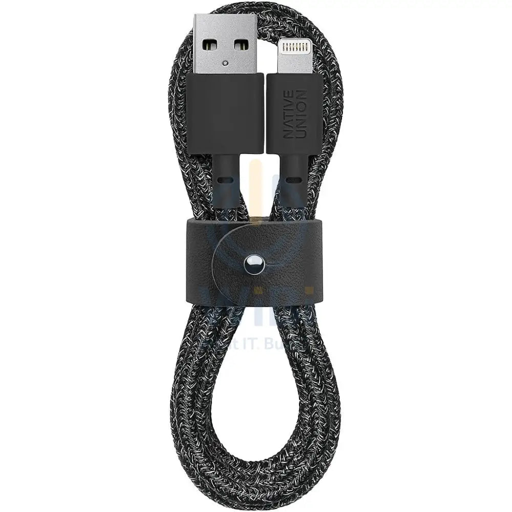Native Union Belt Cable - USB A to Lightning 1.2M - Cosmos Black Accessories > Cables & Converters > Cables
