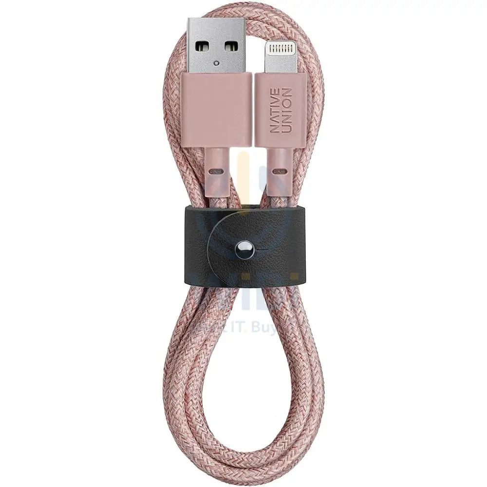 Native Union Belt Cable - USB A to Lightning 1.2M - Rose Accessories > Cables & Converters > Cables