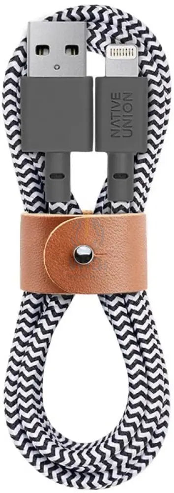 Native Union Belt Cable - USB A to Lightning 1.2M - Zebra Accessories > Cables & Converters > Cables