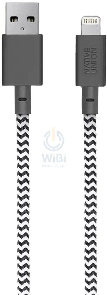 Native Union Belt Cable - USB A to Lightning 1.2M - Zebra Accessories > Cables & Converters > Cables