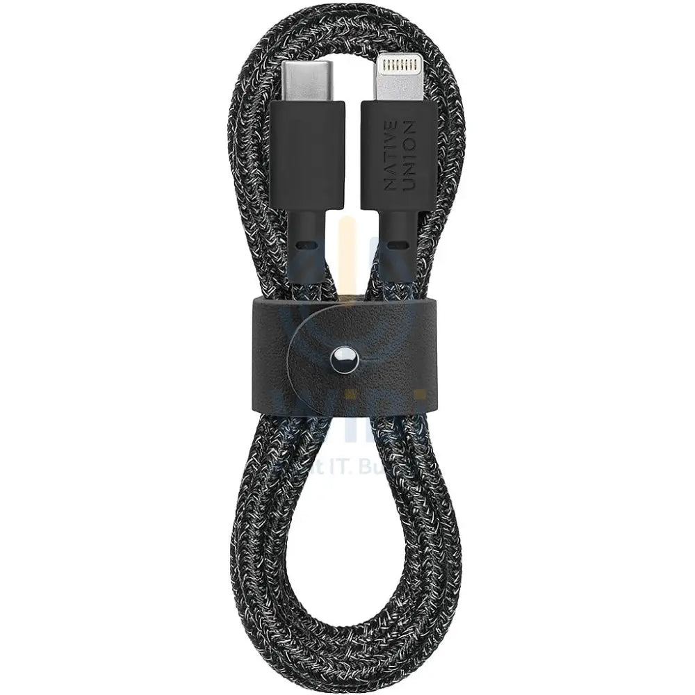 Native Union Belt Cable USB-C to Lightning 1.2M - Cosmos Black Accessories > Cables & Converters > Cables
