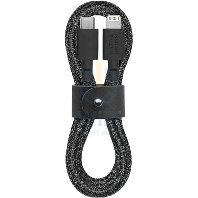 Native Union Belt Cable USB-C to Lightning 1.2M - Cosmos Black Accessories > Cables & Converters > Cables