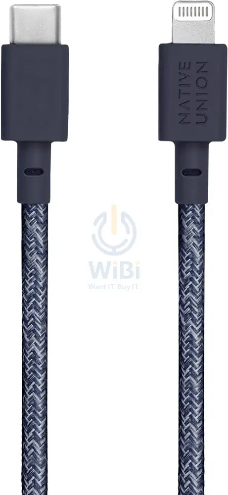 Native Union Belt Cable USB-C to Lightning 1.2M - Indigo Accessories > Cables & Converters > Cables