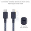 Native Union Belt Cable USB-C to Lightning 1.2M - Indigo Accessories > Cables & Converters > Cables