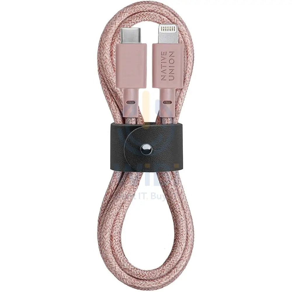 Native Union Belt Cable USB-C to Lightning 1.2M - Rose Accessories > Cables & Converters > Cables