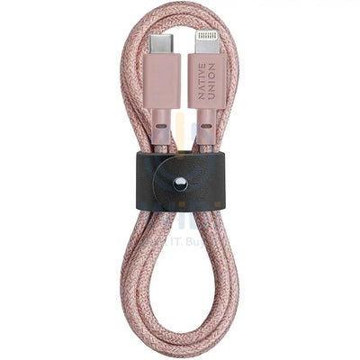 Native Union Belt Cable USB-C to Lightning 1.2M - Rose Accessories > Cables & Converters > Cables