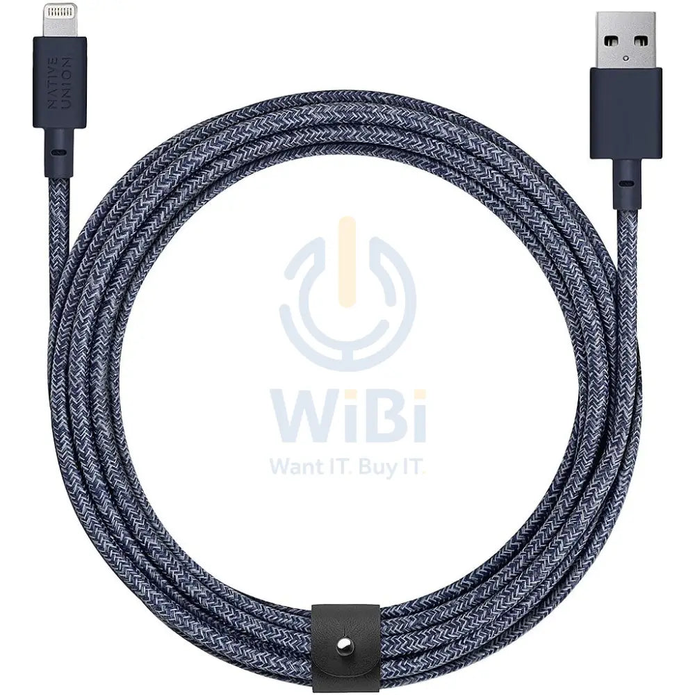 Native Union Belt Cable XL - USB A to Lightning 3M - Indigo Accessories > Cables & Converters > Cables