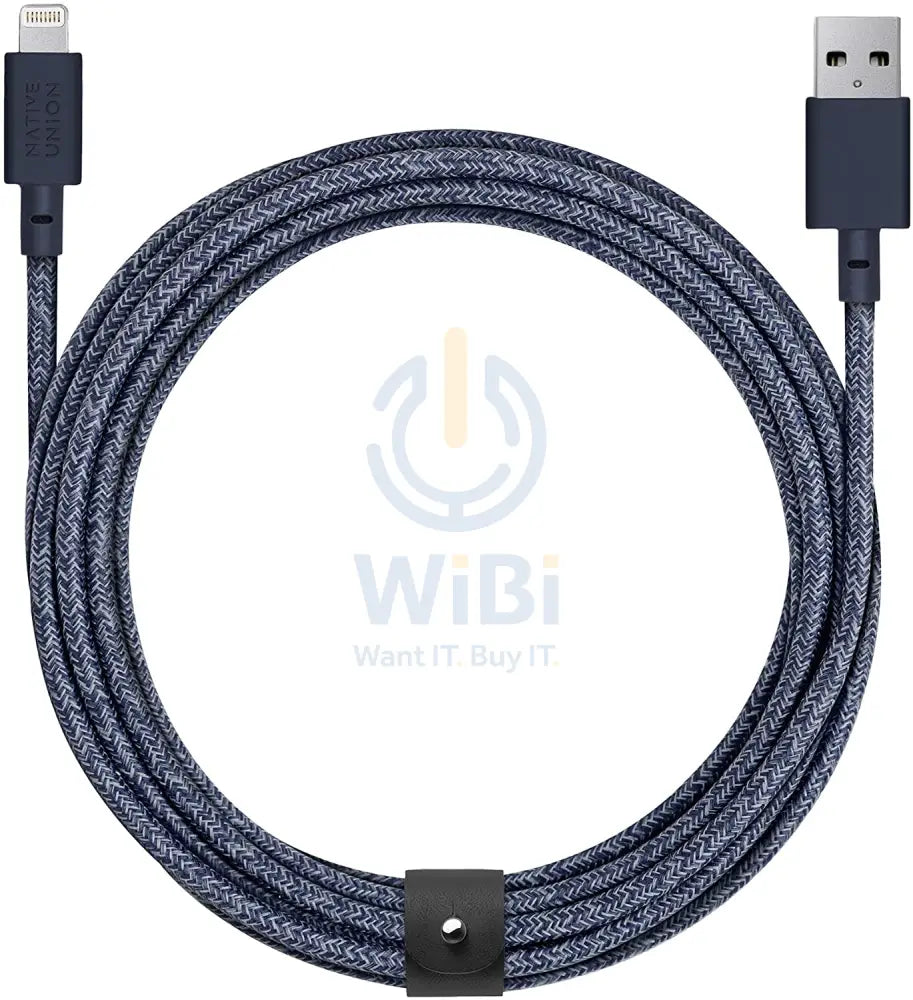 Native Union Belt Cable XL - USB A to Lightning 3M - Indigo Accessories > Cables & Converters > Cables