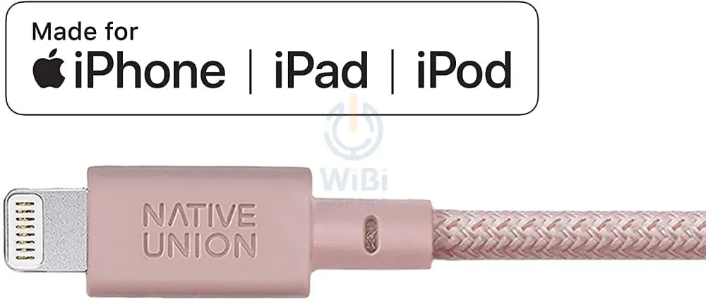 Native Union Belt Cable XL - USB A to Lightning 3M - Rose Accessories > Cables & Converters > Cables