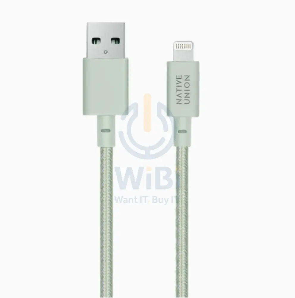Native Union Belt Cable XL - USB A to Lightning 3M - Sage Accessories > Cables & Converters > Cables