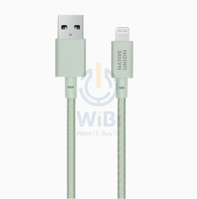 Native Union Belt Cable XL - USB A to Lightning 3M - Sage Accessories > Cables & Converters > Cables