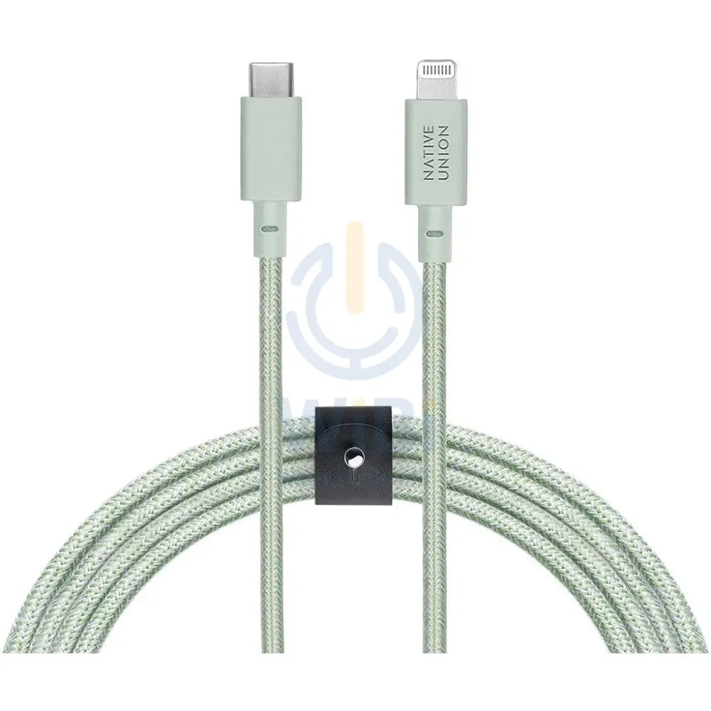 Native Union Belt Cable XL USB-C to Lightning 3M - Sage Accessories > Cables & Converters > Cables