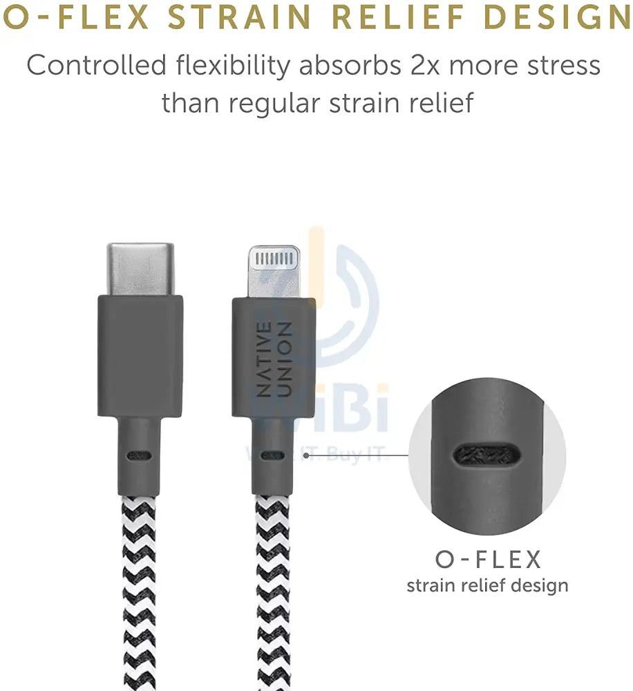 Native Union Belt Cable XL USB-C to Lightning 3M - Zebra Accessories > Cables & Converters > Cables
