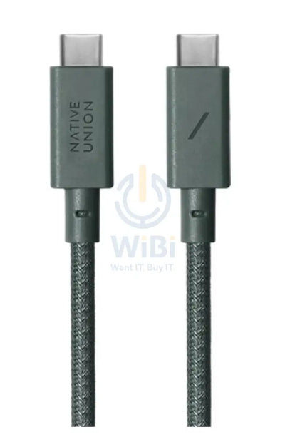 Native Union Cable-C To C 3M Anchor - slate Green Accessories > Cables & Converters > Cables