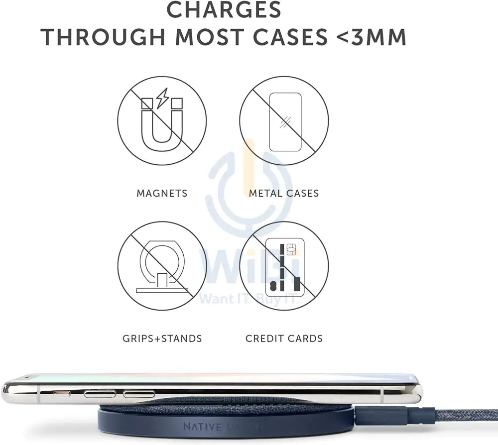 Native Union Drop Wireless Charger Fabric V2 - Indigo Accessories > Power Adapters
