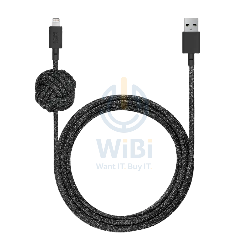 Native Union Night Cable - USB A to Lightning - 3M - Cosmos Black Accessories > Cables & Converters > Cables