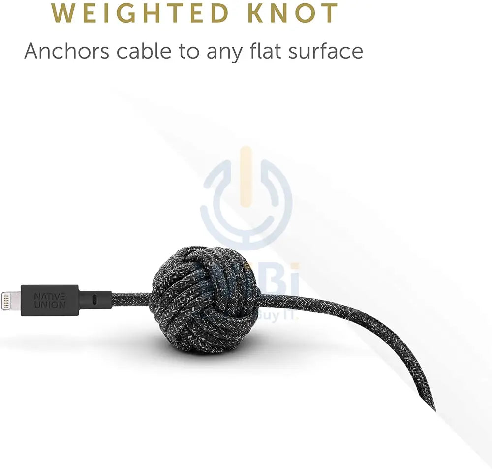 Native Union Night Cable - USB A to Lightning - 3M - Cosmos Black Accessories > Cables & Converters > Cables