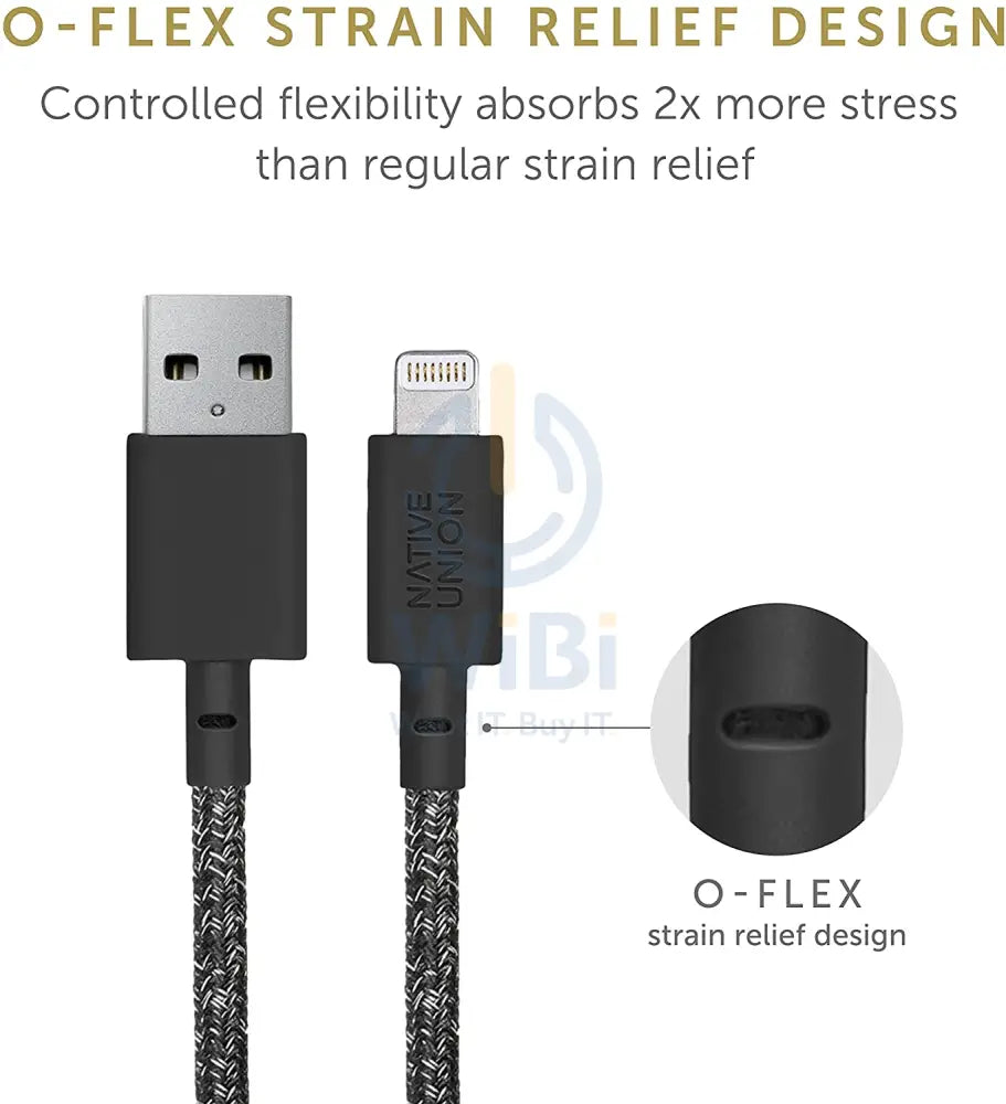 Native Union Night Cable - USB A to Lightning - 3M - Cosmos Black Accessories > Cables & Converters > Cables