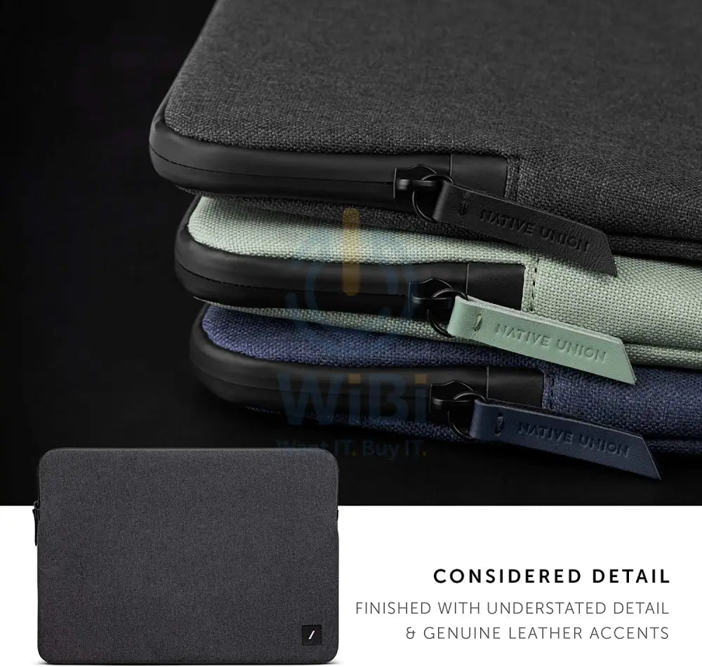 Native Union Stow Lite Sleeve For MacBook Pro 15’’/16’’/16’’ m1 - Slate Accessories > Bag