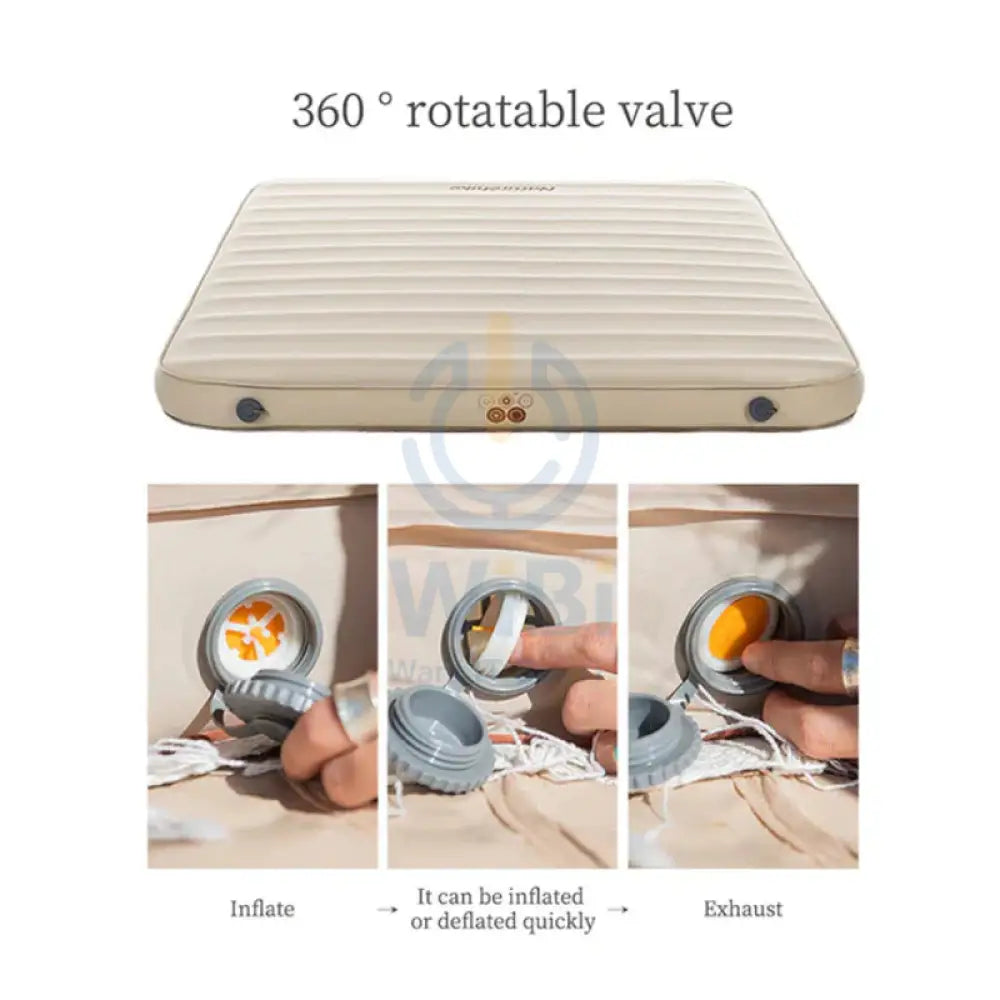 Naturehike (Cheese) C10 Self-Inflating Sponge Air Cushion Double - Almond Yellow Outdoor & Travel