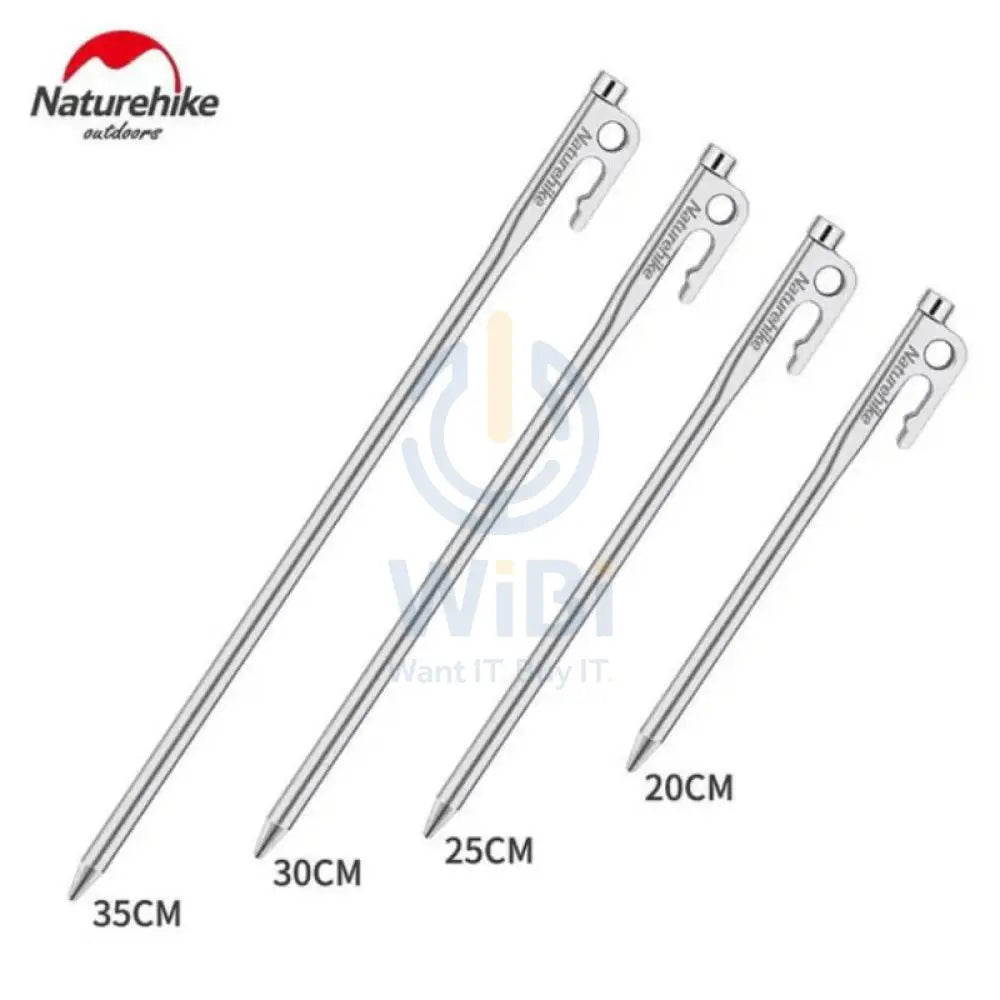 Naturehike Large stainless steel tent peg - 25cm / Silver Outdoor & Travel > Tents