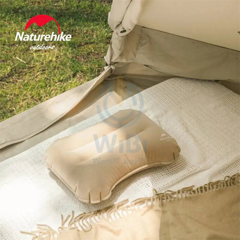 Naturehike PU flocking comfortable sleeping pillow - Khaki Outdoor & Travel > Pillows