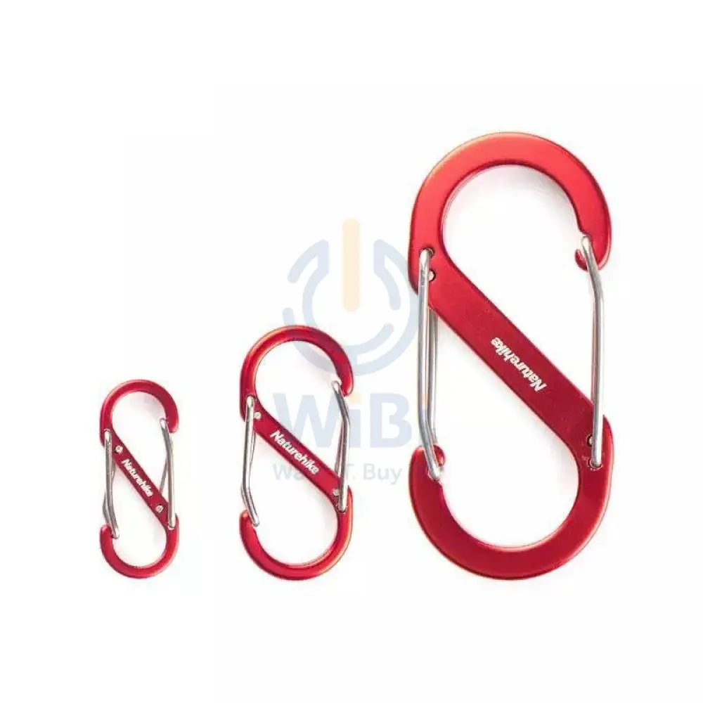 Naturehike S Type Aluminum Alloy Hook - Small / Red / Pack Of 4 Outdoor & Travel