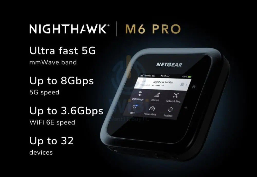 Netgear Nighthawk M6 Pro 5G mmWave WiFi 6E Mobile Hotspot Router Up to 8Gbps Unlocked Networking Products > Mobile