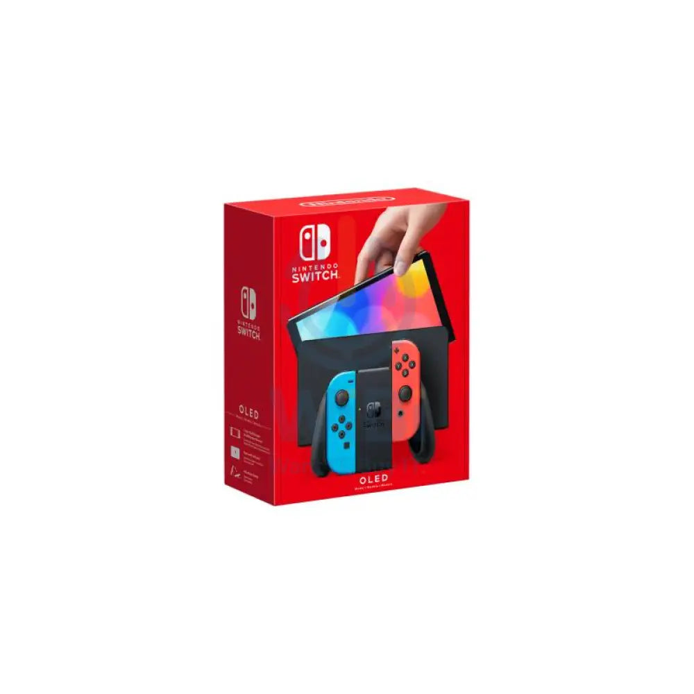 Nintendo Switch Console - OLED Model w/ Neon Red & Neon Blue Joy-Con Gaming Consoles > Gaming Zone