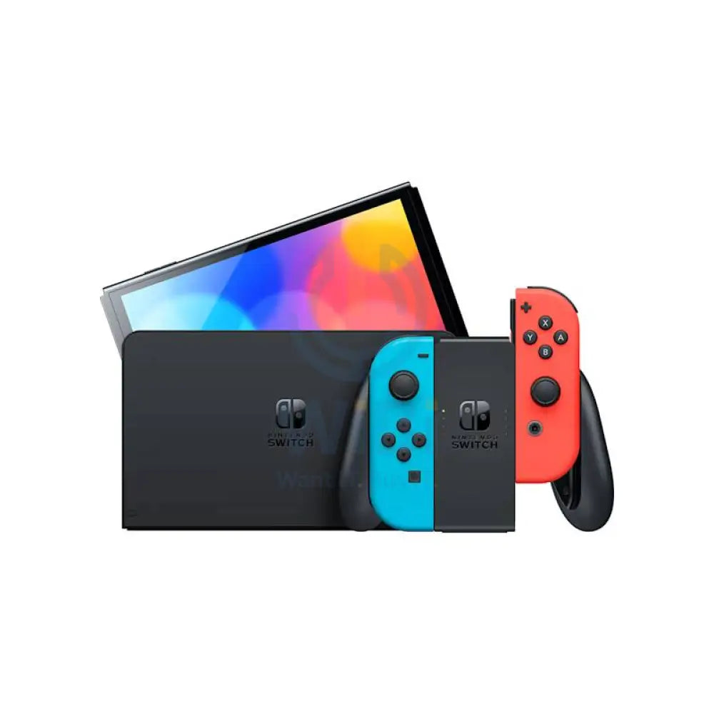 Nintendo Switch Console - OLED Model w/ Neon Red & Neon Blue Joy-Con Gaming Consoles > Gaming Zone