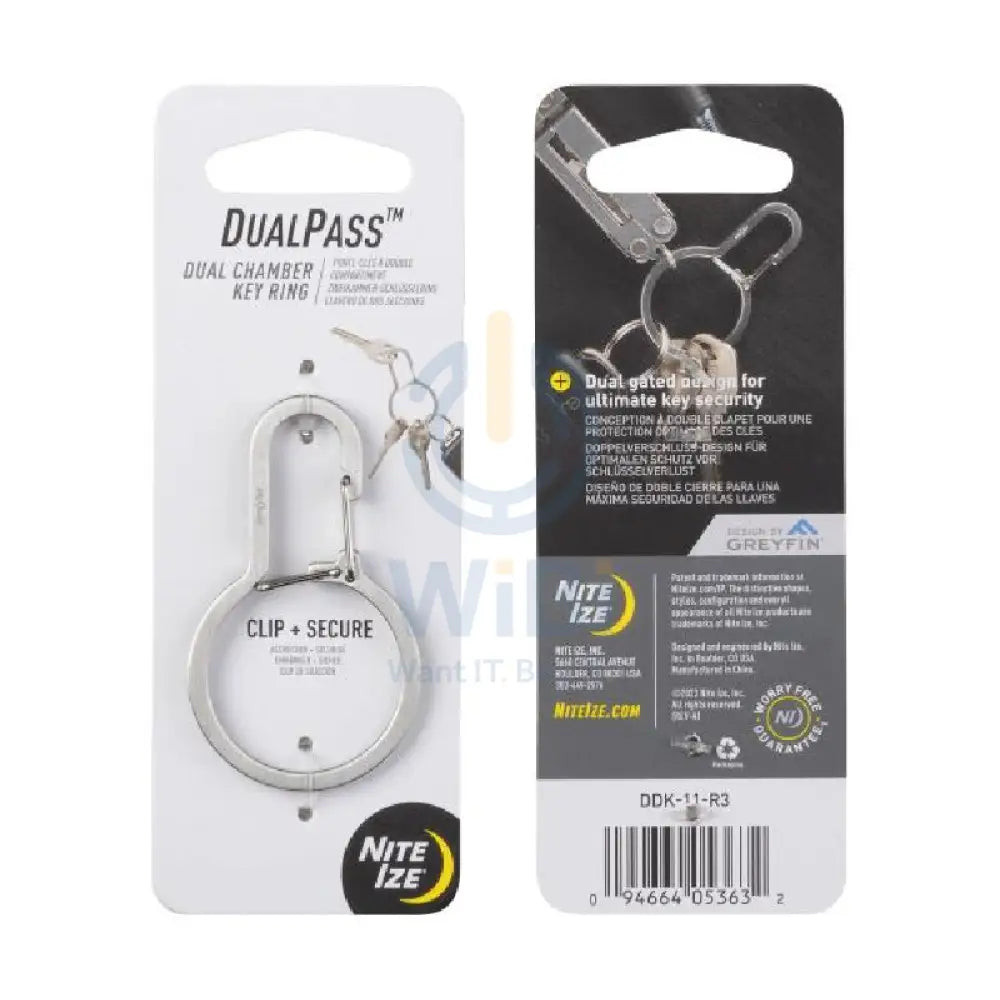 NiteIze DualPass Dual Chamber Key Ring Accessories > Other Accessories